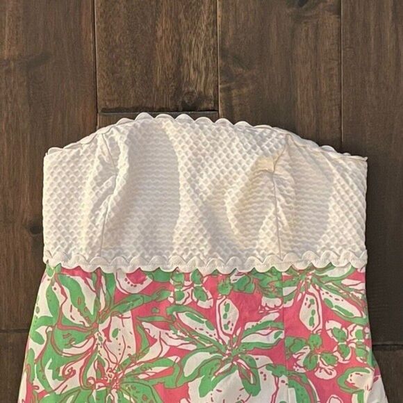 Lilly Pulitzer Franco Floral Strapless Dress Forgot My Trunks Hotty 00 - Picture 3 of 7